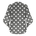 thumbnail image 6 of Ashirexll Ladies Tops and Blouses, Tops for Women Trendy, Printed Long Sleeve Button Lapel Blouse for Womens Casual Fashion Tops, 6 of 7