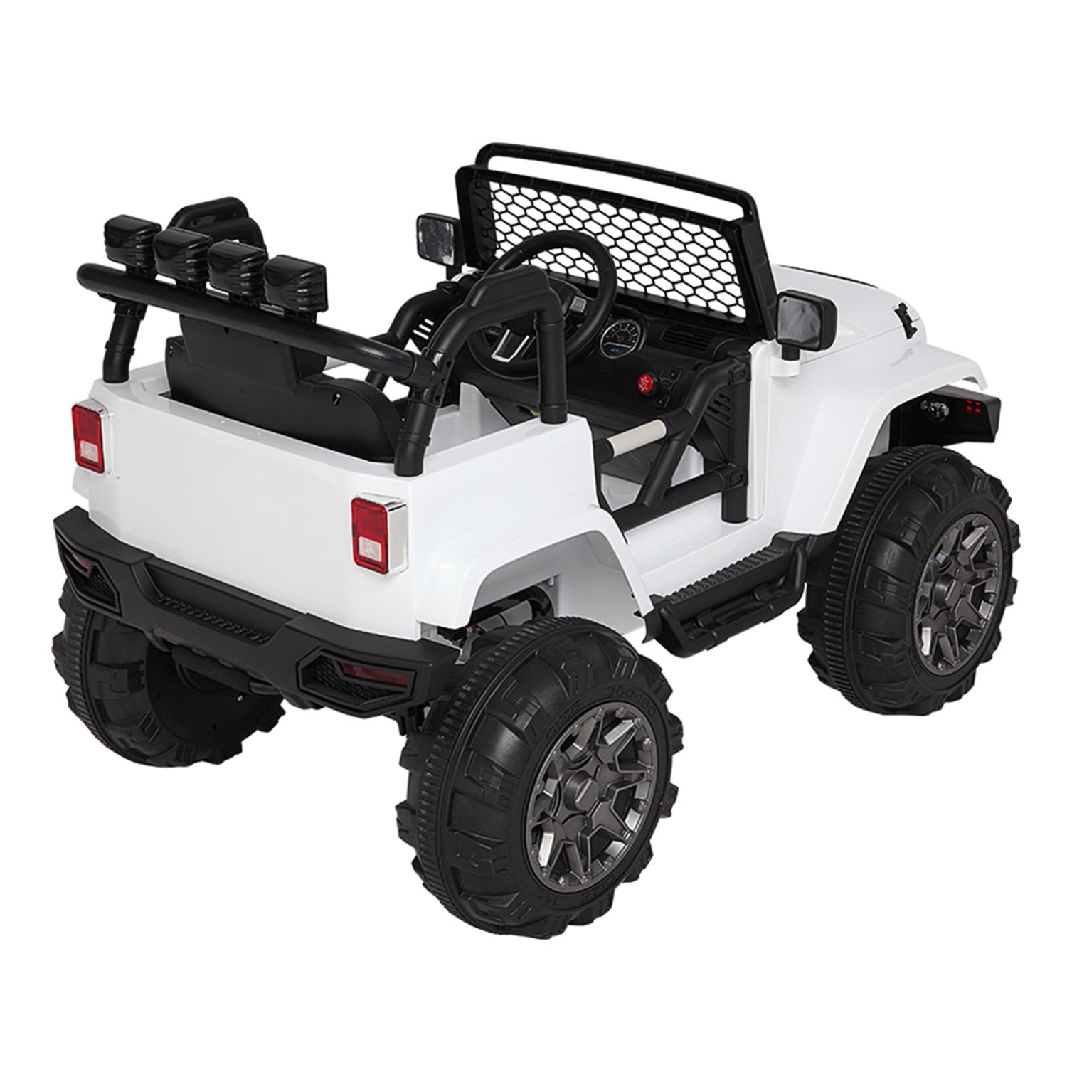 CIPACHO Remodeled Dual Drive 12V Kids Ride On Car Toy 45W * 2 Batter with 2.4G Remote Control, White