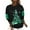 Green, variant on Women Fashion Tree Print Sweatshirt Loose Round Neck Loose Blouse Top 80s Sweatshirts for Women