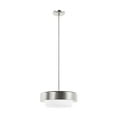 thumbnail image 2 of Hunter - Station 2-light Brushed Nickel, Medium Size Pendant Light, Dimmable, Modern Style, Drum Shaped, for Bedrooms, Dining, Living Rooms - 19272, 2 of 7