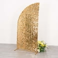 thumbnail image 5 of Efavormart 7ft Gold Big Payette Sequin Chiara Backdrop Stand Cover For Half Moon Wedding Arch Stand, 5 of 11