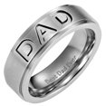 thumbnail image 1 of Willis Judd New Mens Titanium DAD Ring Engraved Best Dad Ever, 1 of 4