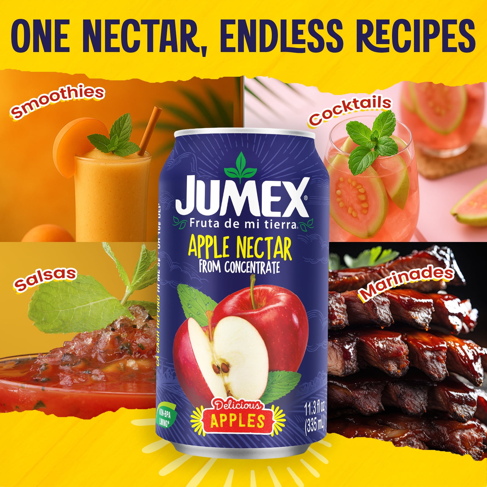 (7 pack) Jumex Apple Juice Nectar, 11.3 fl oz