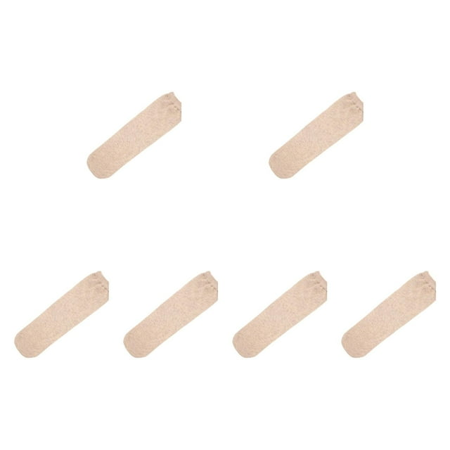 6 piezas de calcetines protésicos de algodón suave y elástico para muñones para hombres y mujeres marrón