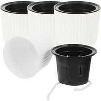 OFFIGAM 4-Pack Automatic Self-Watering Plastic Plant Pots for and Small Plants Indoor Outdoor Garden