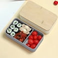 thumbnail image 6 of AuroraX Japanese Bento Box Double Layer Plastic Bento Box Lightweight Durable Compact Portable Compartmentalized Lunch Box for Office Gray, 6 of 6