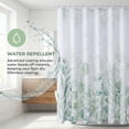 thumbnail image 4 of Unique Bargains Floral Print Sets, Waterproof Bath Curtain Green 71"W x 71"L, 4 of 7