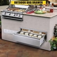 thumbnail image 2 of Outdoor Stainless Steel Drawer, 30x23x10H inch Smooth-Sliding Soft Close Triple Storage Drawers, Rustproof & Weatherproof Outdoor Kitchen Drawer with Handle, BBQ Drawers for Garden Grill Island, 2 of 6