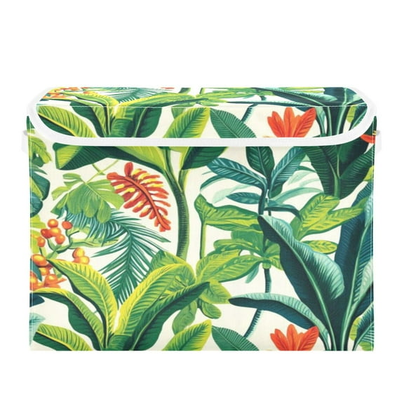 Storage Box With Lid 16.5x12.6x11.8In Foldable Stacked Household Storage Box Orange Round Fruit
