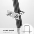 thumbnail image 2 of 4Pcs Square U-Bolts, Stainless Steel Square Bend U Bolts with Nuts and Frame Plates for Automobiles Trailers, Ski Boats, Sailboat Trailers(0.24" D x 0.98" W x 1.97" L), 2 of 5