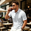 thumbnail image 6 of Men's Polo Shirt Short Sleeve Moisture Wicking Golf Tees Classic Fit Casual Performance Collared T Shirts, 6 of 6