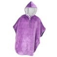 thumbnail image 1 of Capa cortavientos reutilizable para sillas de ruedas, poncho de invierno resistente a la intemperie, capa forrada, fundas para calentar sillas de rued violeta, 1 of 9