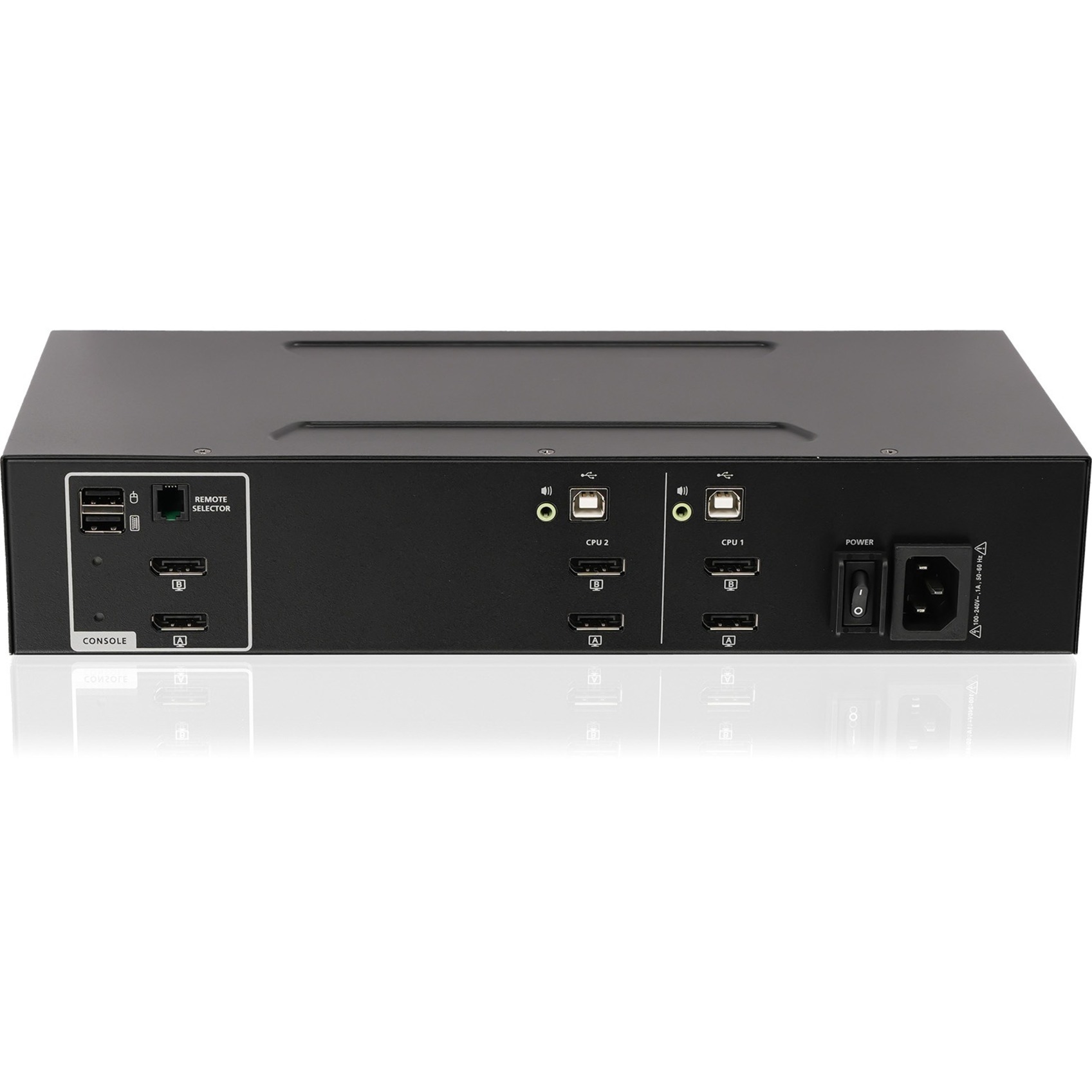 IOGEAR 2-Port Dual View DisplayPort KVM Switch w/Audio - 2 Computer(s) - 1 Local User(s) - 3840 x 2160 - 50 Hz, 60 Hz - 4 x USB - 2 x HDMI - 4 x DisplayPort - TAA Compliant