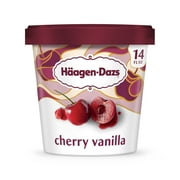 Haagen Dazs Cherry Vanilla Ice Cream, Gluten Free, Kosher, 1 Package, 14oz