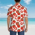 thumbnail image 3 of Lsque Hand Drawn Tomatoes pattern Hawaiian Shirt for Men, Unisex Summer Beach Casual Short Sleeve Button Down Shirts-3X-Large, 3 of 9