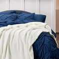thumbnail image 4 of GentleSoft Sherpa Fleece Blankets Queen Size for Bed - Thick and Warm Throw for Women and Men, Soft Fuzzy Plush Queen Blanket for Winter, Cream, 90x90 Inches, 4 of 7