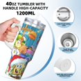 thumbnail image 3 of Pofeuu SpongeBob SquarePants Tasse à Glace en Acier Inoxydable 40OZ avec Poignée et Paille pour Plage/voyage, 3 of 8