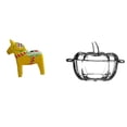 thumbnail image 1 of Estatua tradicional de escritorio, figura creativa de caballo Dalecarliano, plato de dulces de vidrio con tapa, tarro de dulces decorativo, madera hec, 1 of 8