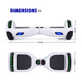 thumbnail image 6 of SISIGAD Bluetooth Hoverboard with LED Lights, 6.5 In. Hover Board Self Balancing Scooter, Suit for Adults and Kids, White, 6 of 8