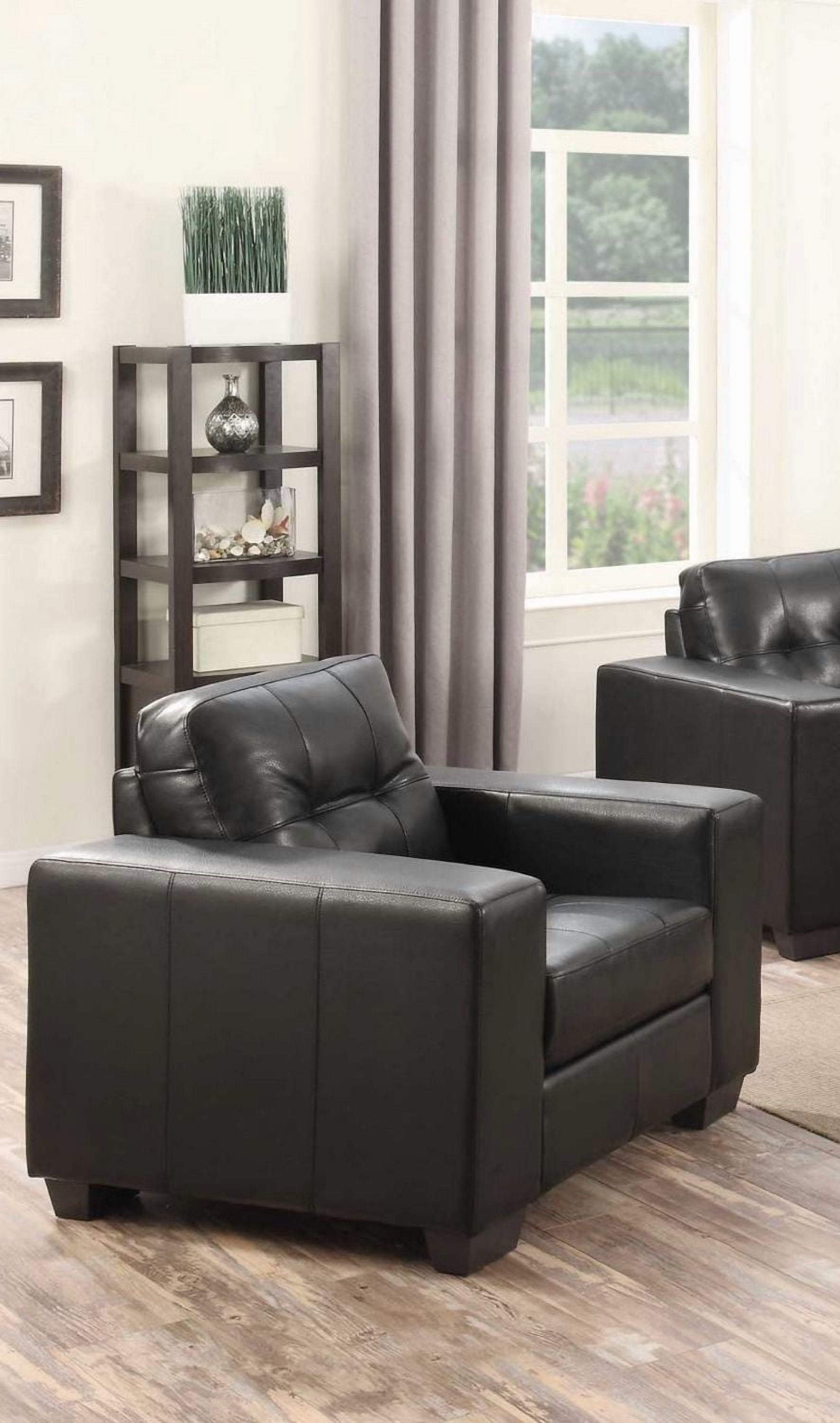 Fauteuil Aerys Metro, cuir de qualité supérieure, noir