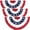 #A24-3 Pcs 1.5x3 FT, variant on 6 PCS USA Patriotic Pleated Fan Flag - 1.5 x 3 Ft American US Flag Bunting Banner Patriotic Bunting Flag Stars and Stripes Flag Bunting for Memorial Day The 4th of July and Labour Day