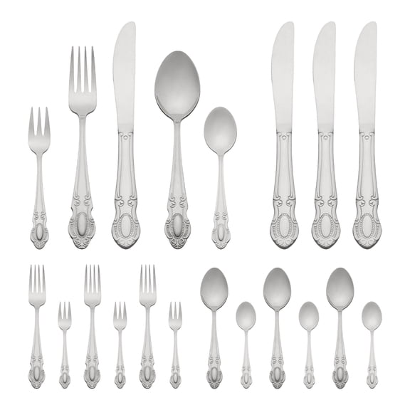 Unique Bargains Mirror Polished Stainless Steel Flatware Set for Kitchen Silver 20pcs