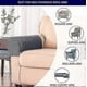thumbnail image 3 of Fundas para reposabrazos de licra, jacquard, 2 piezas, fundas elásticas para reposabrazos, suaves y protectoras para sillas, sofás, sillones, fundas para sofás reclinables (consíguelo), café claro, 3 of 4