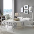 thumbnail image 2 of Pemberly Row Full Metal Bed in White, 2 of 5