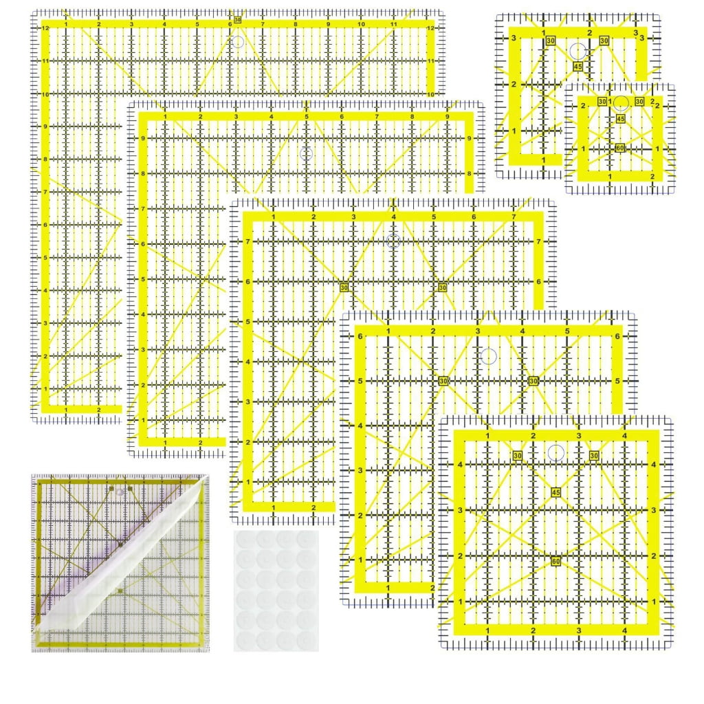 Zeiwohndc Clear Acrylic Quilting Ruler Patchwork Templates Measuring Tool for Sewing