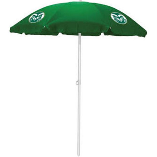 Picnic Time 822-00-121-134-0 Colorado State Rams Digital Print Beach Umbrella, Hunter Green