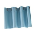 thumbnail image 2 of Ruiboury Solid Colored Short Valance Curtains Kitchen Window Coffee S Blue S, 2 of 6