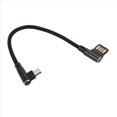 thumbnail image 5 of 3X Micro-USB de 15 Cm, 5 Pines, ÁNgulo Recto una Izquierdo, ÁNgulo Recto, 90 Grados, USB 2.0, Doble Codo, Cable de Carga de Datos para Tableta y TeléFono V8, 5 of 5