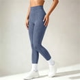 thumbnail image 7 of IUYRTFE Women Solid Color Full Length Yoga Pants High Waist Stretch Workout Leggings for Gym Running Daily Wear, 7 of 7