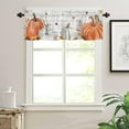 thumbnail image 3 of Thanksgiving Pumpkin Wood Grain Valances for Windows Fall Thanksgiving Orange Pumpkin Wood Grain Rod Pocket Short Window Valance Curtains Home Decor Window Treatment for Kitchen Living Room 54x18in, 3 of 6