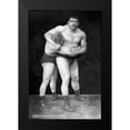 thumbnail image 2 of Vintage Wrestler 13x18 Black Modern Framed Museum Art Print Titled - Wrestling Headlock, 2 of 5