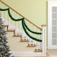 thumbnail image 6 of 33FT Green Christmas Garland Decorations, Christmas Artificial Pine Garland Outdoor Indoor Decor, Straight Soft Garland for Stairs Railing Fireplace Window Mantle Home Party Decor, 6 of 9