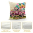 thumbnail image 4 of JEUXUS  Easter Decorations Gnomes Truck Eggs Easter Pillow Covers Buffalo Plaid Bow Throw Pillow Case Farmhouse Spring Cushion Cover for Home Sofa Couch, 4 of 5