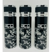 aco S.E.A.L Perfumer Body spray 200 ml Expired 2025 made in U.A.E  3 Bottles color Black