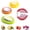 Red & Yellow & Orange & Green, variant on WINB Plastic Stackable Fruit Food Storage Containers 4 Count