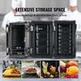 thumbnail image 4 of KFFKFF Food Pan Insulator,109 Qt Catering Hot Box,LLDPE Food Container with Dual Clasps,Front Access Food Heat Preserver with Grips,Terminal Loader with Rollers for Dining Establishments, Cafeteria., 4 of 9