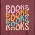 thumbnail image 3 of Instant Message - Books Retro Stack - Women's Lightweight French Terry Long Sleeve Shirt, 3 of 6