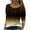 Yellow, variant on Fesfesfes Fashion Tops Sweatshirt for Women Casual Printing Round Neck Long Sleeve Loose T-Shirt Fall Blouse Pullover Tops Under $10