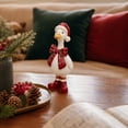 thumbnail image 4 of Christmas Resin Duck Figurine With Santa Hat And Plaid Bow, Cute Tabletop Ornament For Xmas Home Mantel Decor, 4 of 6