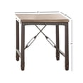 thumbnail image 3 of Table d'Appoint Carrée Industrielle en Jersey avec Dessus en Tabac Antique et Base en Métal Noir, 3 of 3