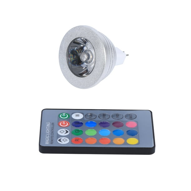Bulb Remote Control Rgb Spot Light MR16 3W LED Light Color Changing Lamp Bulb 12V-24V With Remote Control For Home Bar - Walmart.com