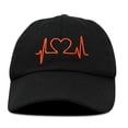 thumbnail image 3 of DALIX Heartbeat RN Nurse Hat EKG Baseball Cap Medical Fitness in Black, 3 of 6