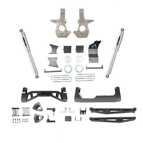 Belltech 150203Bk Lift Kit 7 In. Lift Kit Inc. Rear Trail Performance Shocks Fits select: 2016-2018 CHEVROLET SILVERADO K1500 LT, 2016-2018 GMC SIERRA K1500 SLT