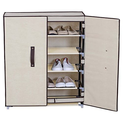 WOLTU Shoe Rack Room Shoes with Closed Doors Beige ...