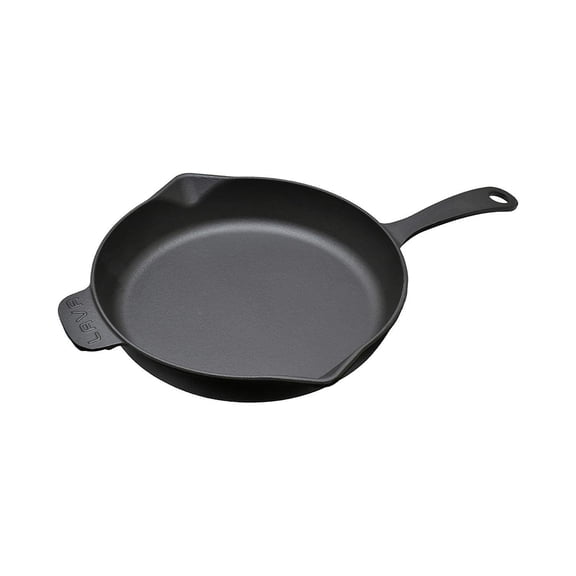 Cast Iron dia.11" h:2" Round Matte Black Cast Iron Skillet
