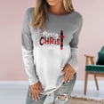 thumbnail image 2 of Camisas Navideñas Para Mujer Tops de Manga Larga Moda O-Cuello Blusa Gradiente Sudor Odeerbi ODB208250, 2 of 9